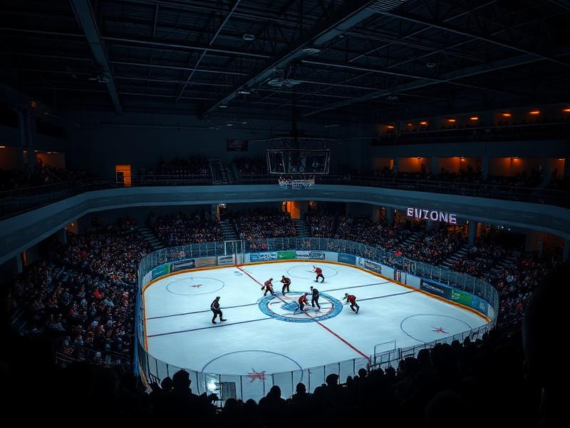 Pista de hockey durante un torneo
